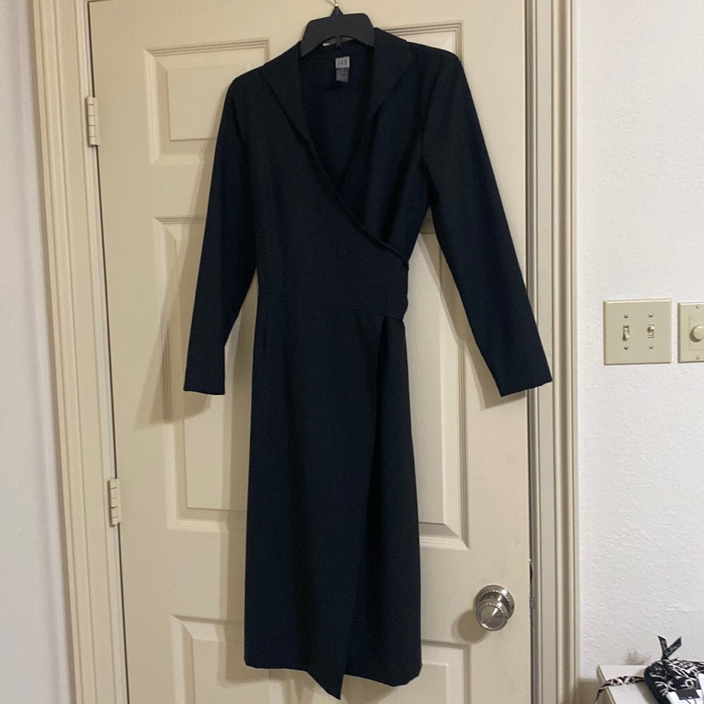 Black wrap dress, classic. studio 148 by Lafayette, size 6, NWOT